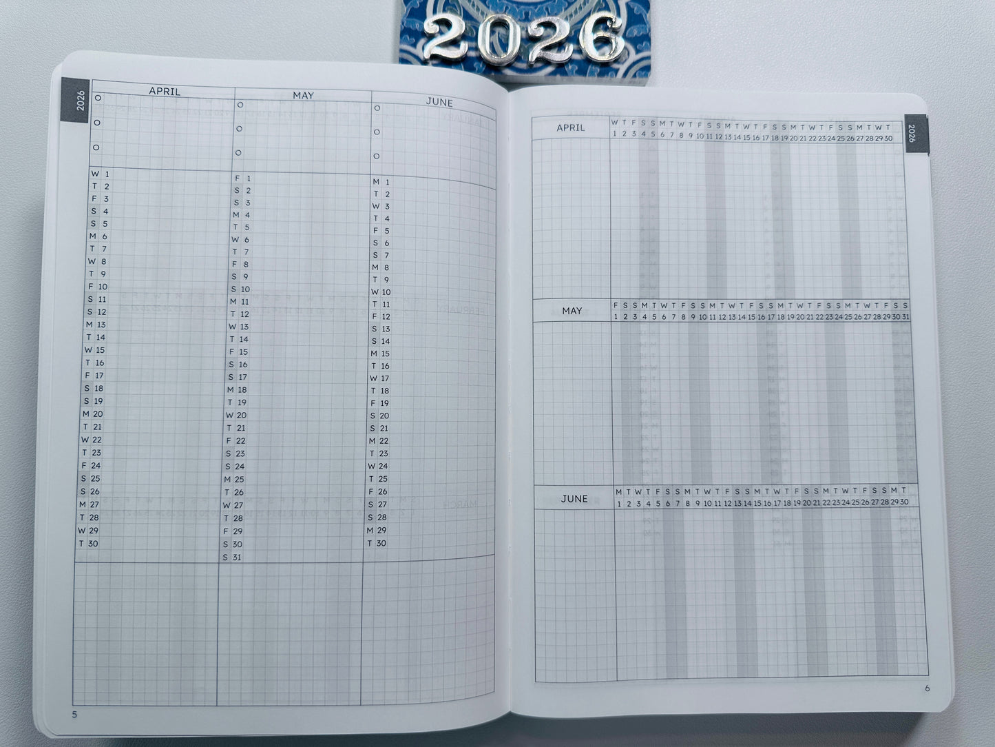 Quarter 2 Vertical and Horizontal Calendex
