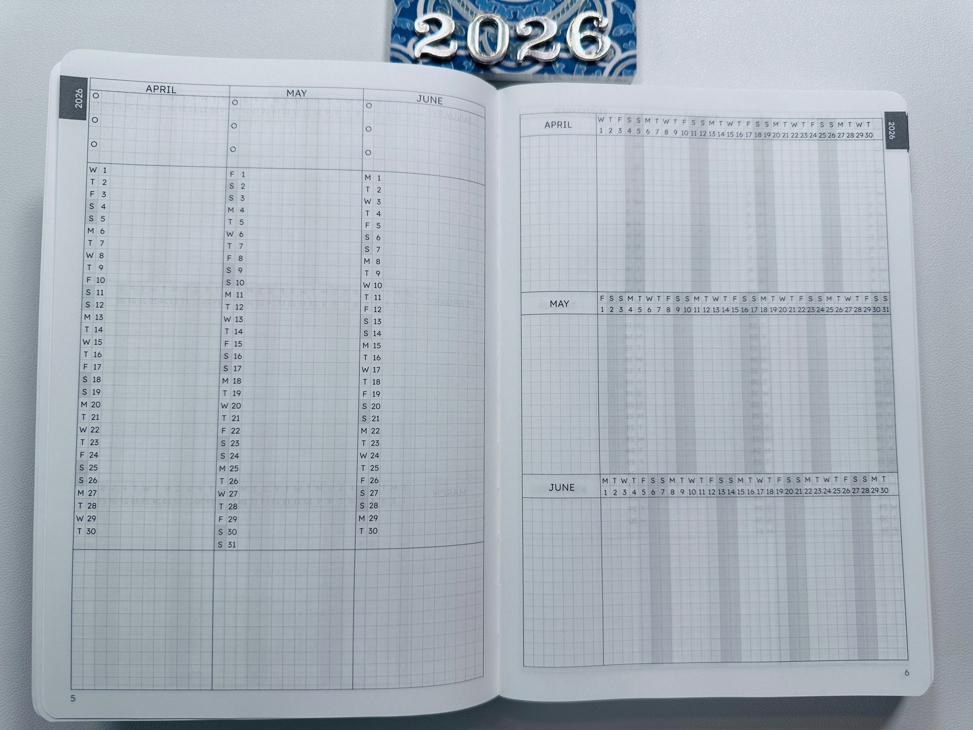 Quarter 2 Vertical and Horizontal Calendex