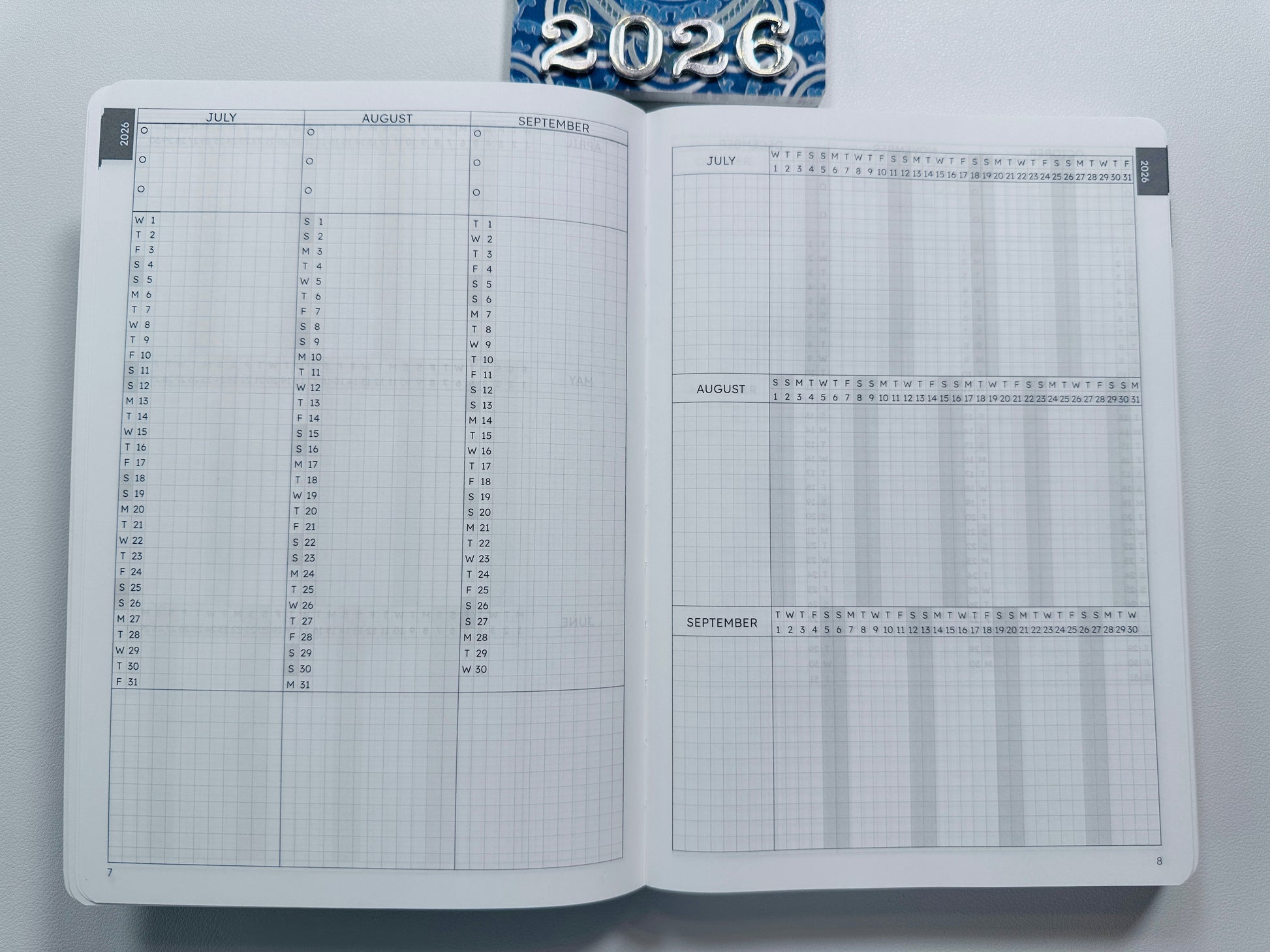 Quarter 3 Vertical and Horizontal Calendex