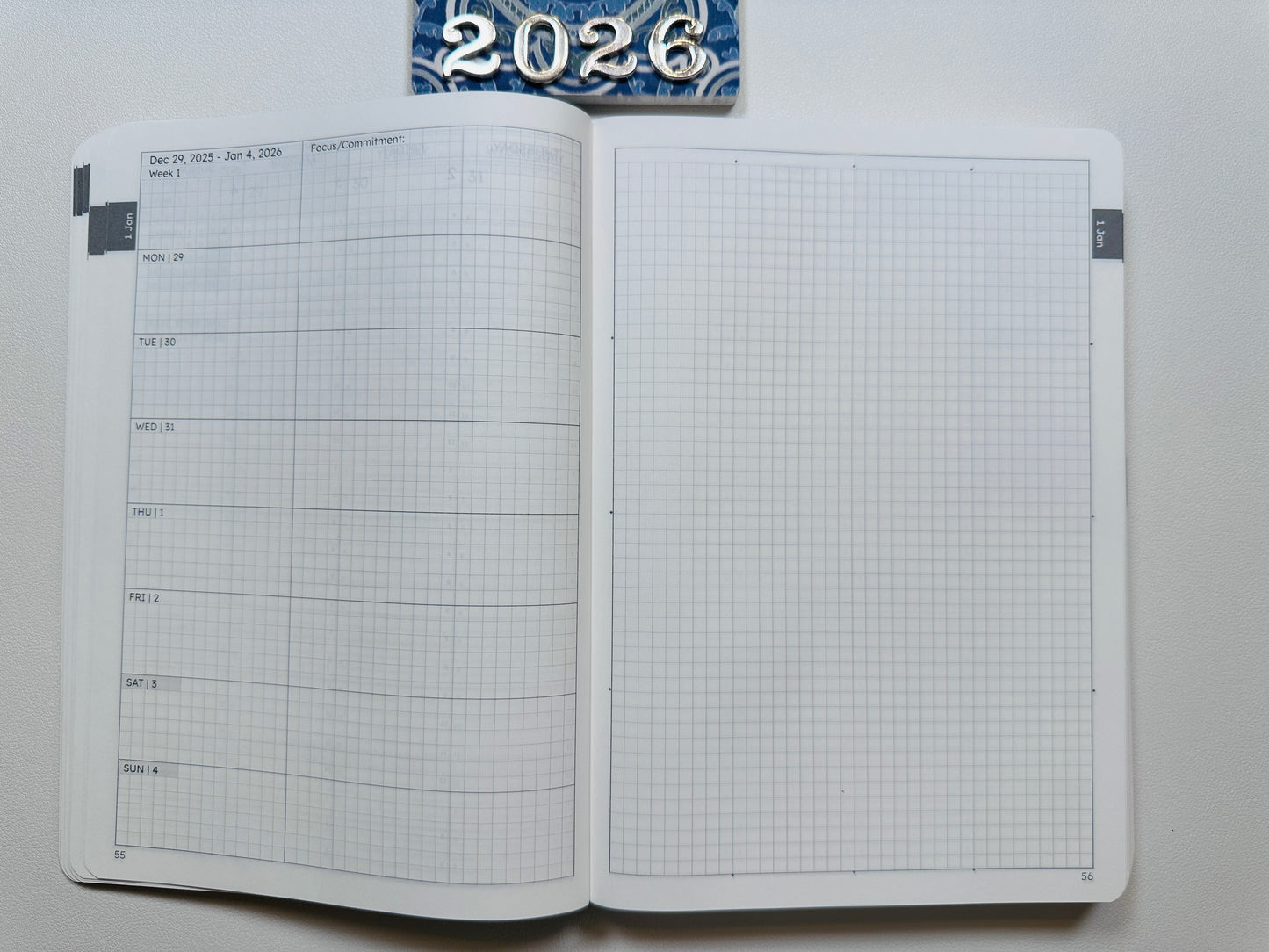 Horizontal Weekly with Canvas Page